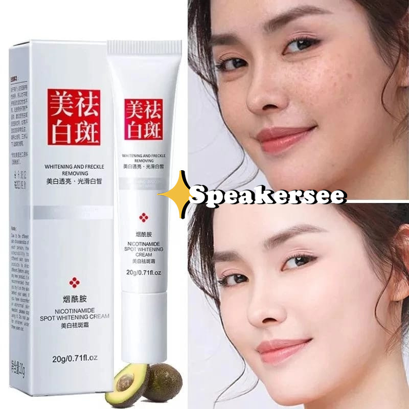 [COD]Paket Anti Flek Serum Whitening & Cream Freckle Remove Dark Spots & Facial Glowing-SS