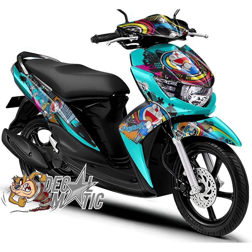 Stiker Motor Mio Soul Full Body Decal Soul GT 115 SOUL GT 125 Full Body  - Doraemon 3