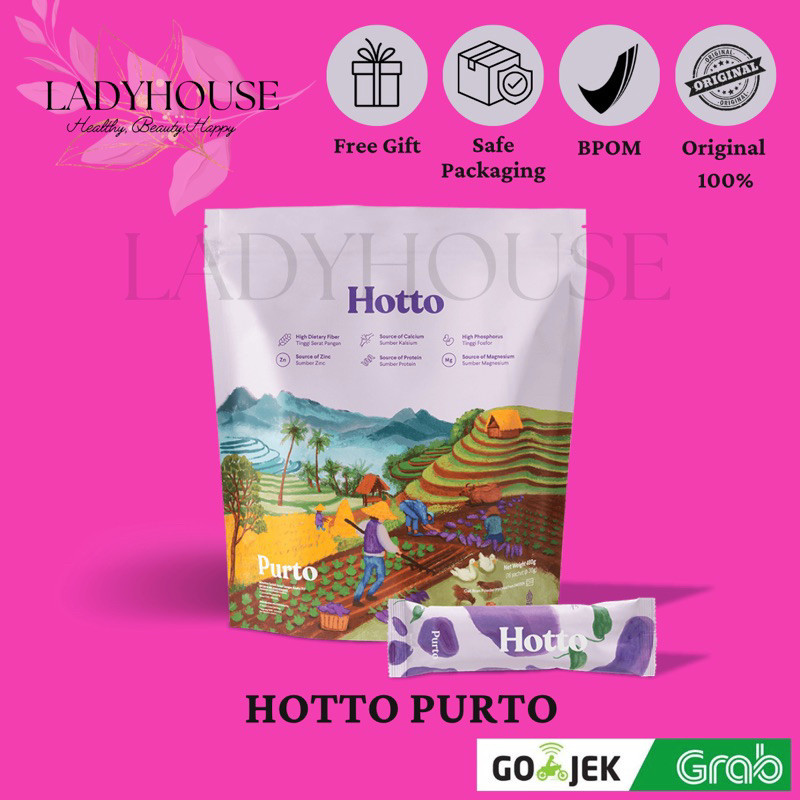 

Hotto Purto ( 16 sachet ) - Pouch Minuman Fiber Multigrain With Purple Potato Original
