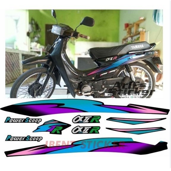 STIKER STRIPING ALFA 1996 BIRU YAMAHA POLET