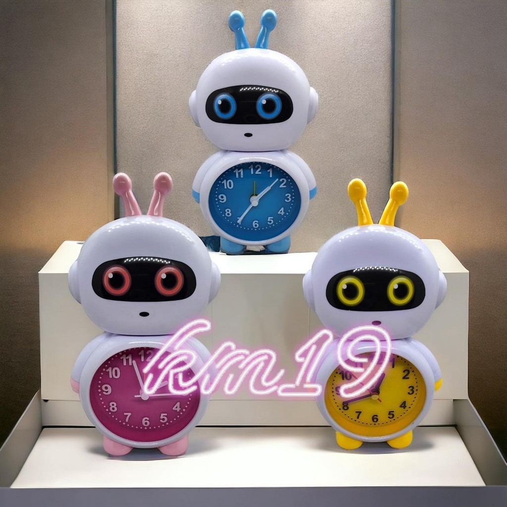 Bekker Weker Beker Jam Beker Robot dengan Suara Nyaring dan Desain Unik Jam Weker - Jam Beker Robot 