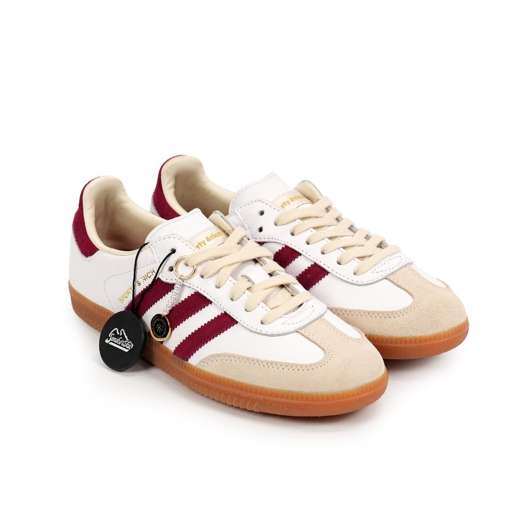 Adidas Samba OG Sporty And Rich White Burgundy