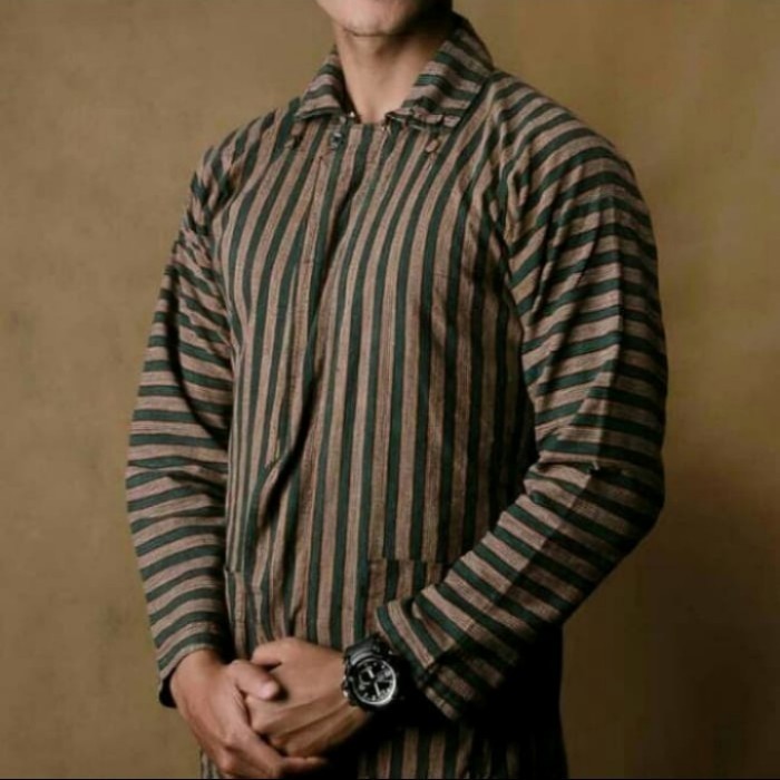 LURIK JAWA Baju Pakaian Surjan Lurik Cowo Laki Pria Adat Budaya Jawa Jogja Solo