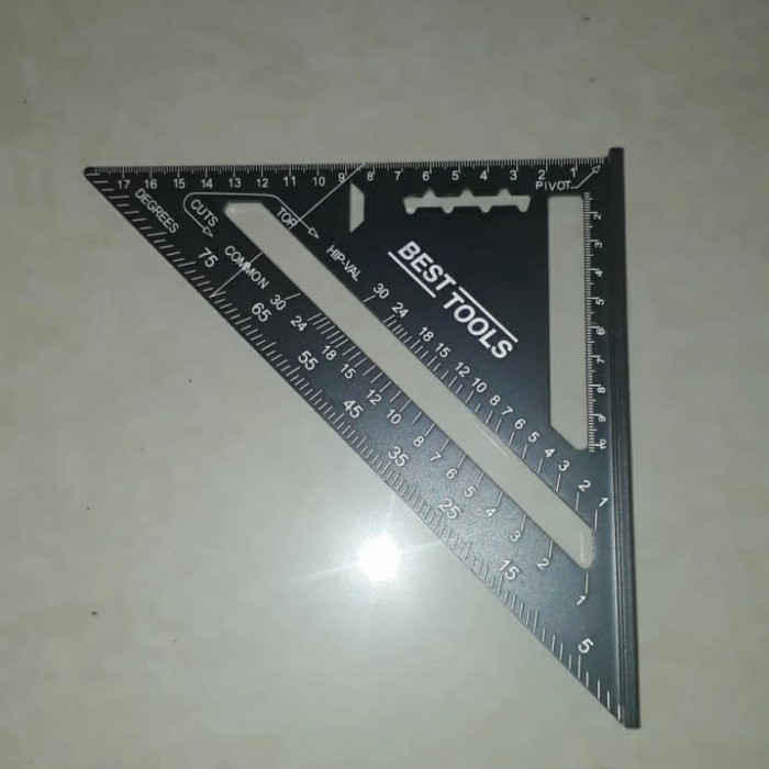 

speed square 7 inch solid black/ penggaris siku hitam - Hitam