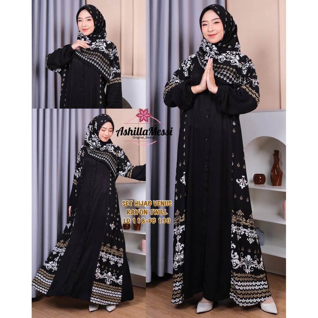 Gamis Venus Set Hijab Ashilla Messi
