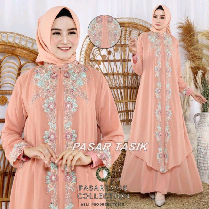 [[ BAJU LEBARAN TERBARU [shopee3.3] KAFTAN SYAKILA BORDIR WANITA MUSLIMAH 2024 TERLARIS/SYAKILLA GOO