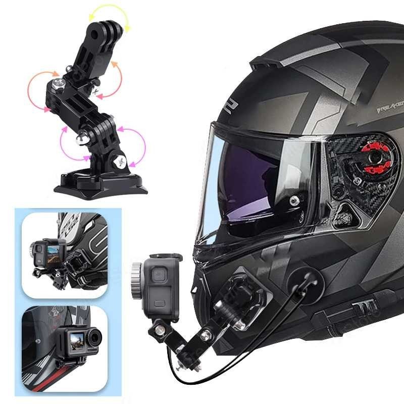 Mount Helm Motor Full Face for GoPro / Holder Dudukan Kamera Gopro Pada Helm / Stand Tripod Mount Ka