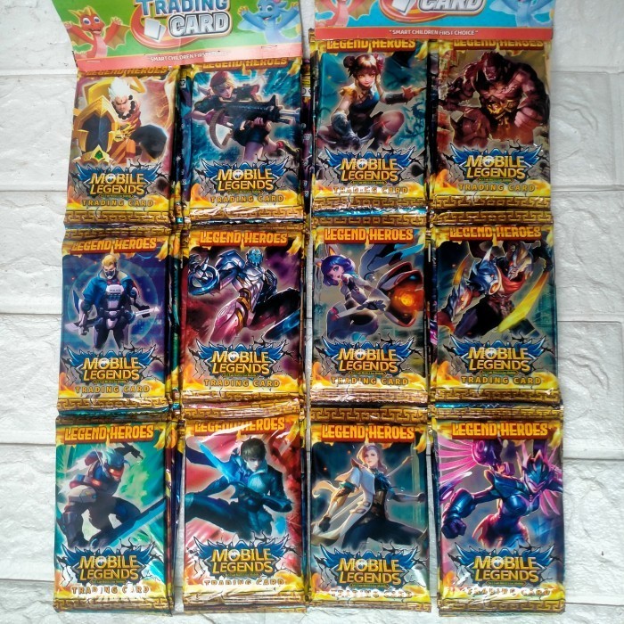 PROMO/ MAINAN KARTU/KARTU ANIME 12 Sachet Mainan Kartu TCG ML Trading Card Mobile Legend New DG Gros