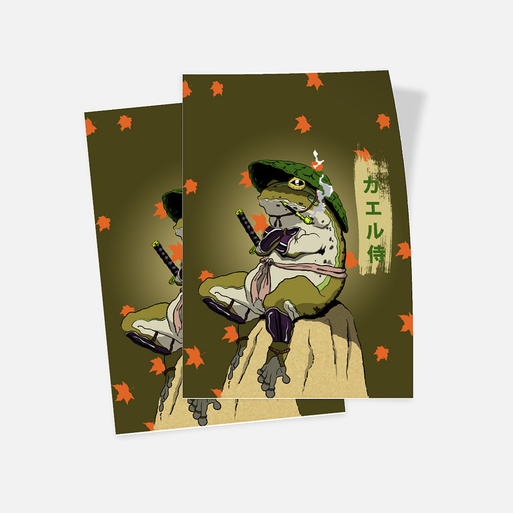 

Glossy Sticker - Set of 2 model Jepang - Frog Warrior