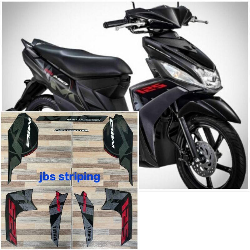 Stiker mio m3 striping  Yamaha Mio M3 hitam tahun 2015