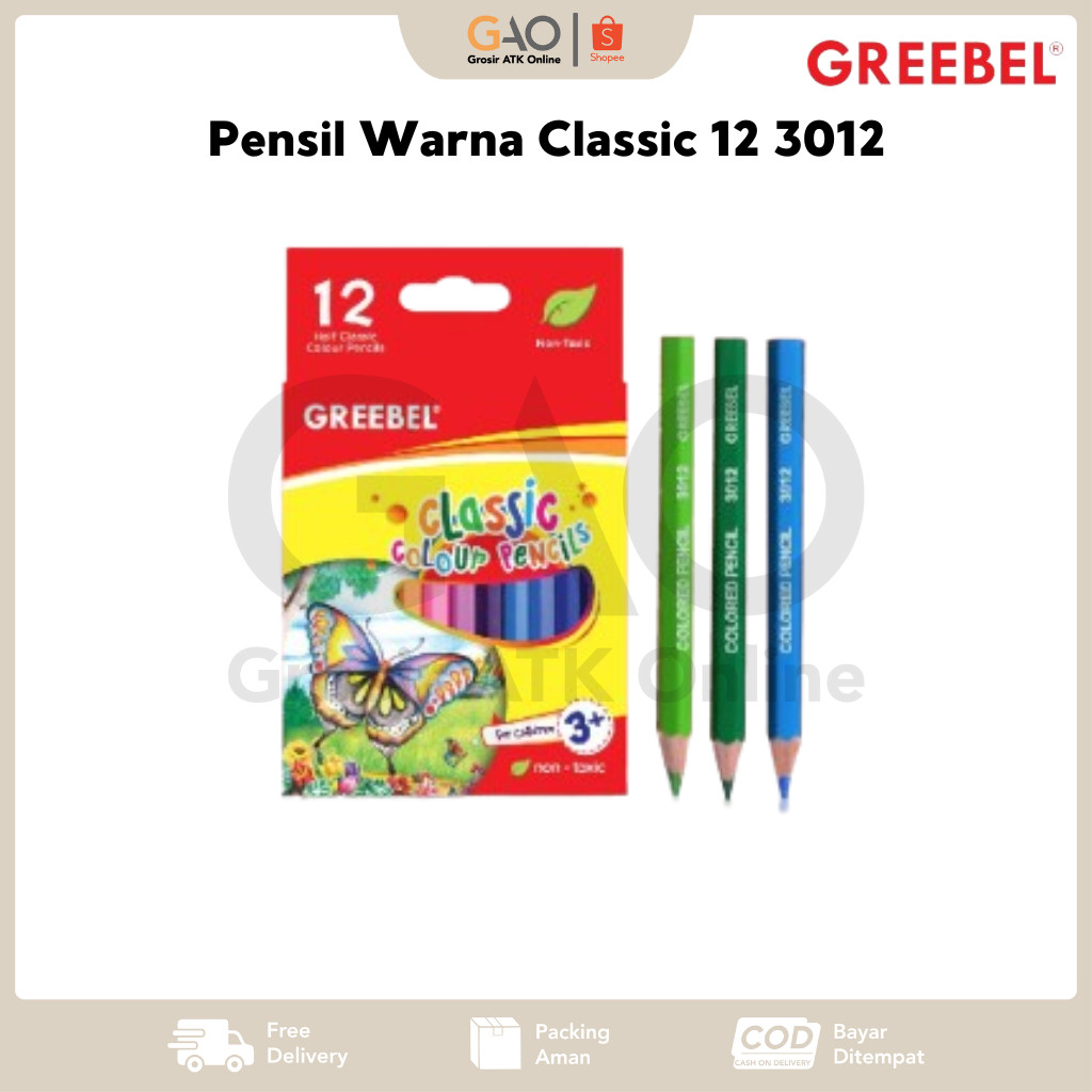 

Pensil Warna Classic Greebel 12 Warna 3012