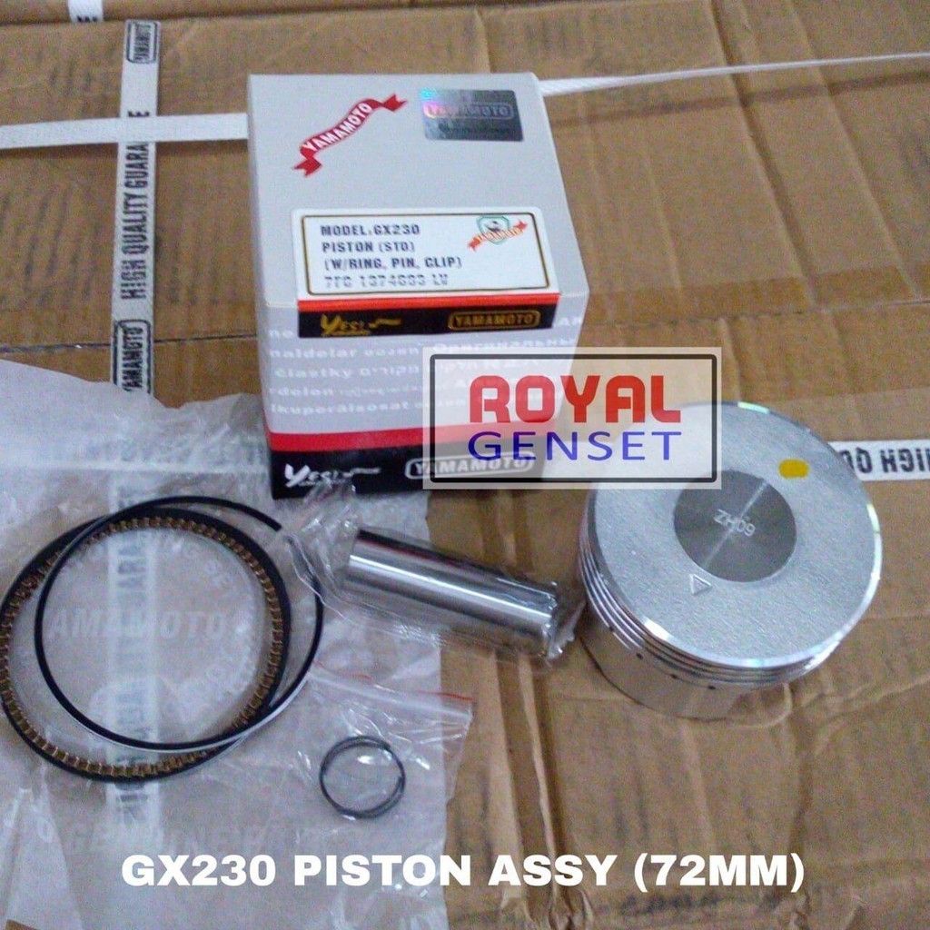 Gx230 Piston Assy 72Mm Seher Komplit Mesin Bensin