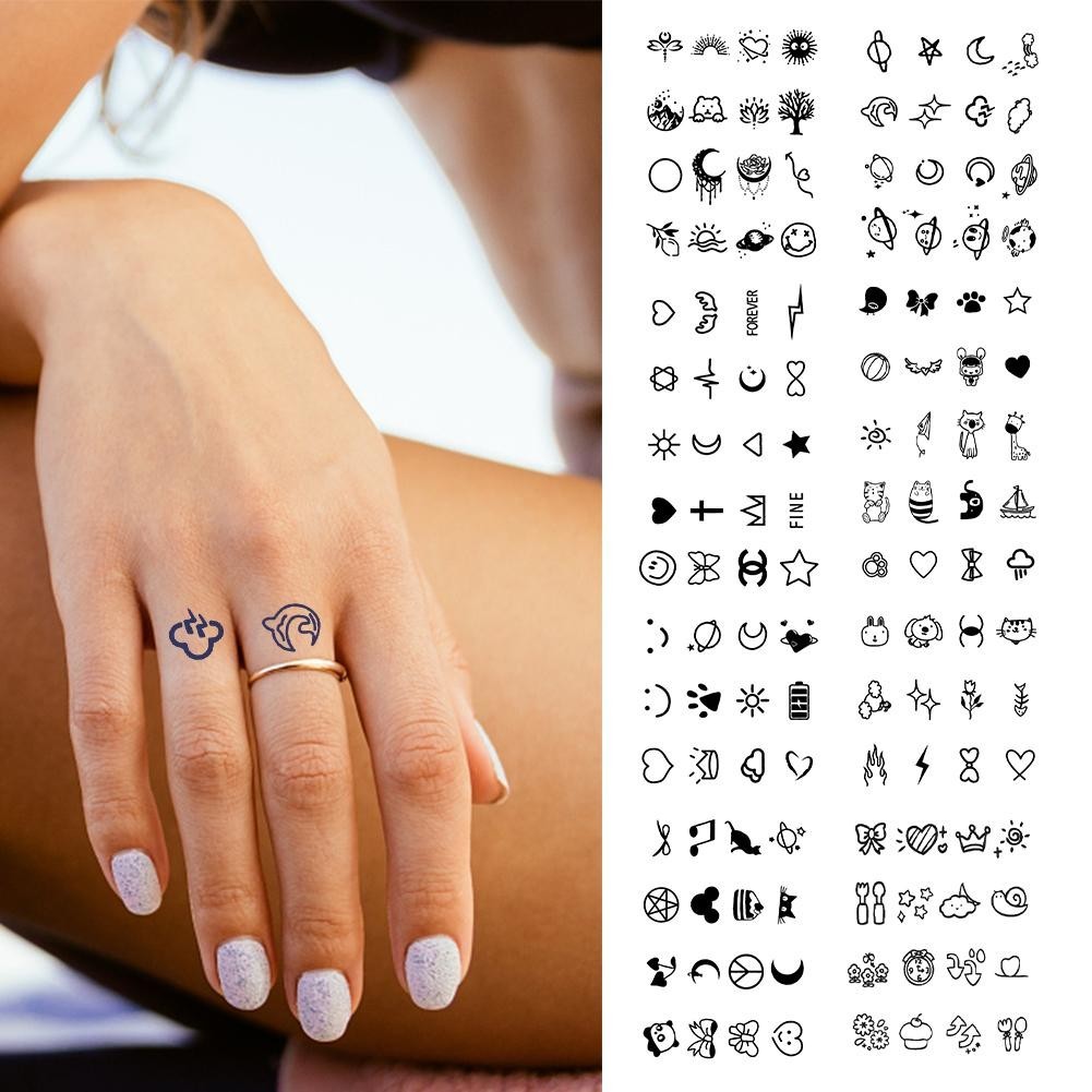 Stiker Tato Sementara Kartun Lucu Stiker Tato Palsu Tubuh Tahan Air