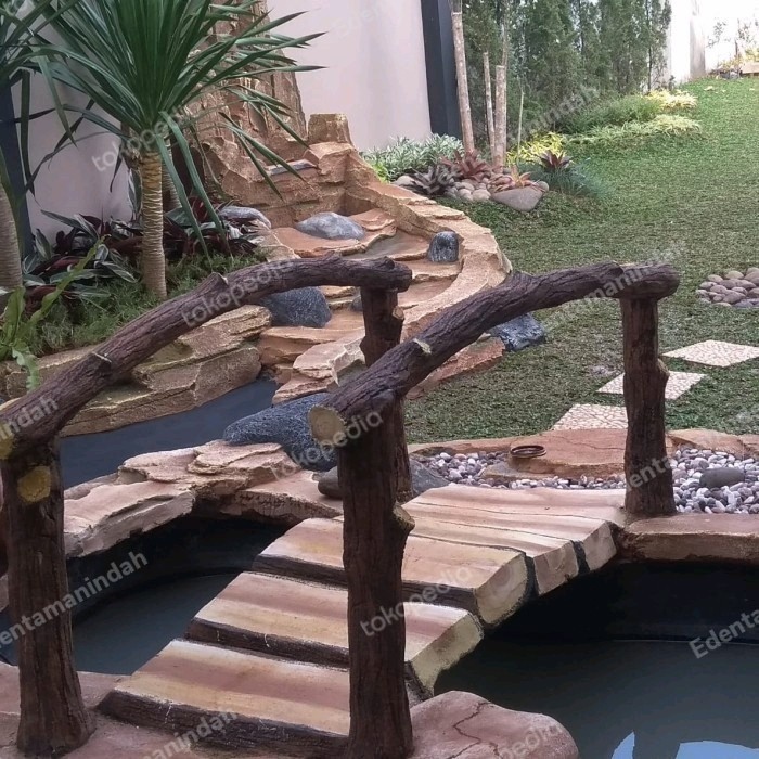 -> pembuatan kolam hias ikan // kolam relief tebing // kolam minimalis