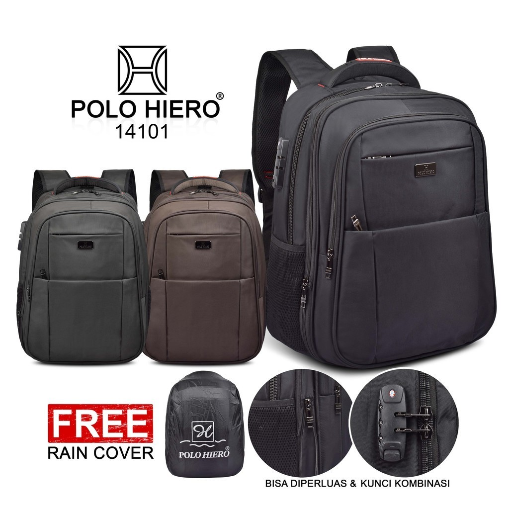 COD / TAS RANSEL USB PORT TAS PRIA IMPORT ORIGINAL 100% POLO HIERO 14101 FREE KABEL USB