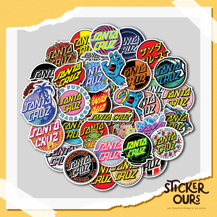

STICKER PACK SANTA CRUZ | STIKER TUMBLER LAPTOP | STIKER KOPER HELM