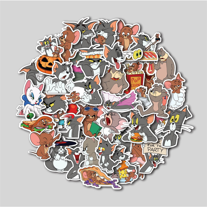 

STICKER PACK TOM AND JERRY | STIKER TUMBLER LAPTOP | STIKER KOPER HELM