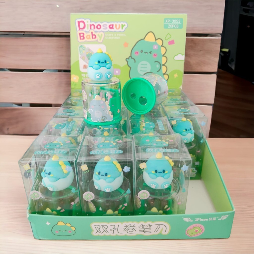 

STIPA Rautan Pensil 2 Lubang Karakter Fancy Pencil Sharpener Stationery Sekolah Kantor Dinosaurus SHA2LUBANG-DINO