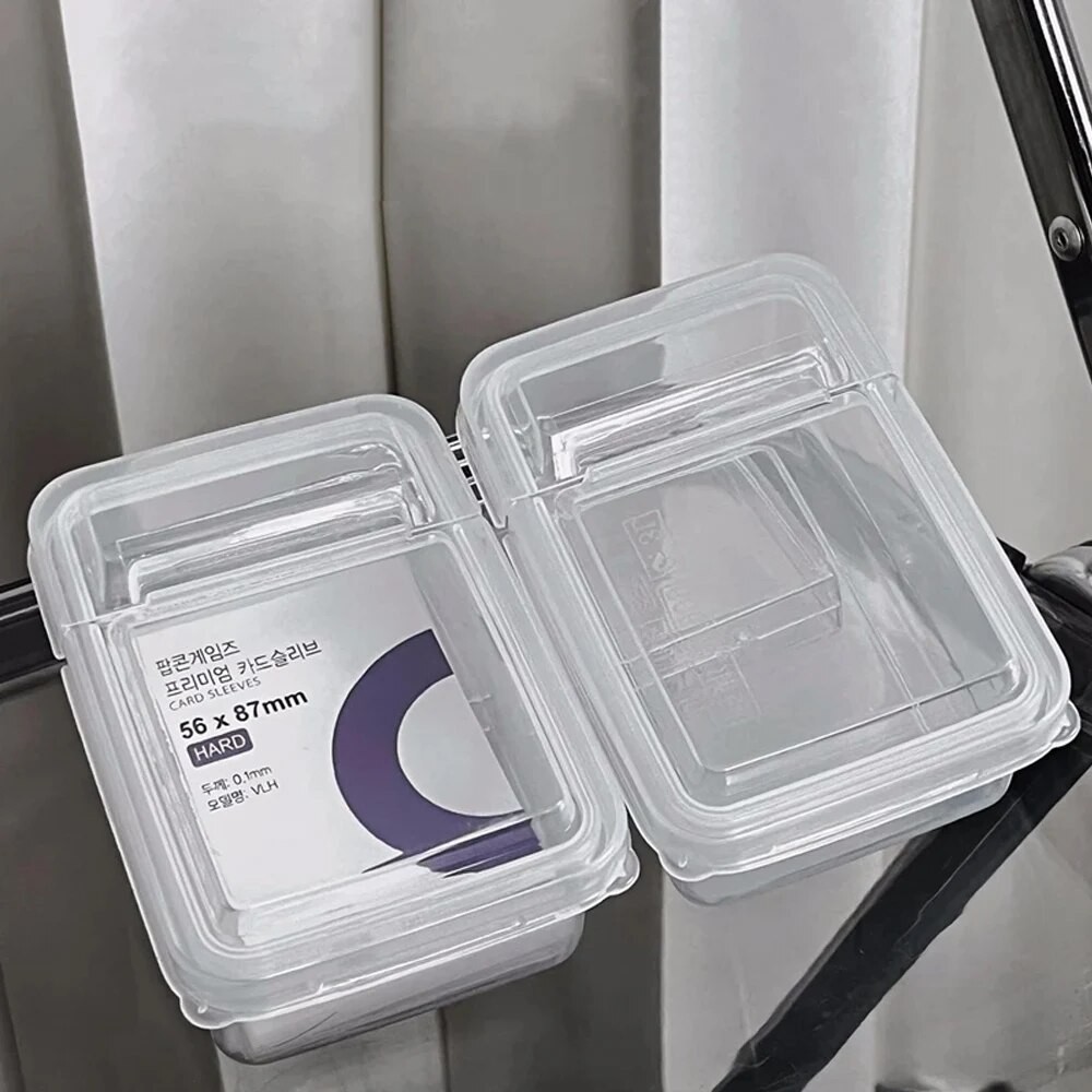 

Kpop Photocards Storage Box Transparent Sticker DIY Korean Idol Photocard Holder Storage Organizer Classification Box Stationery