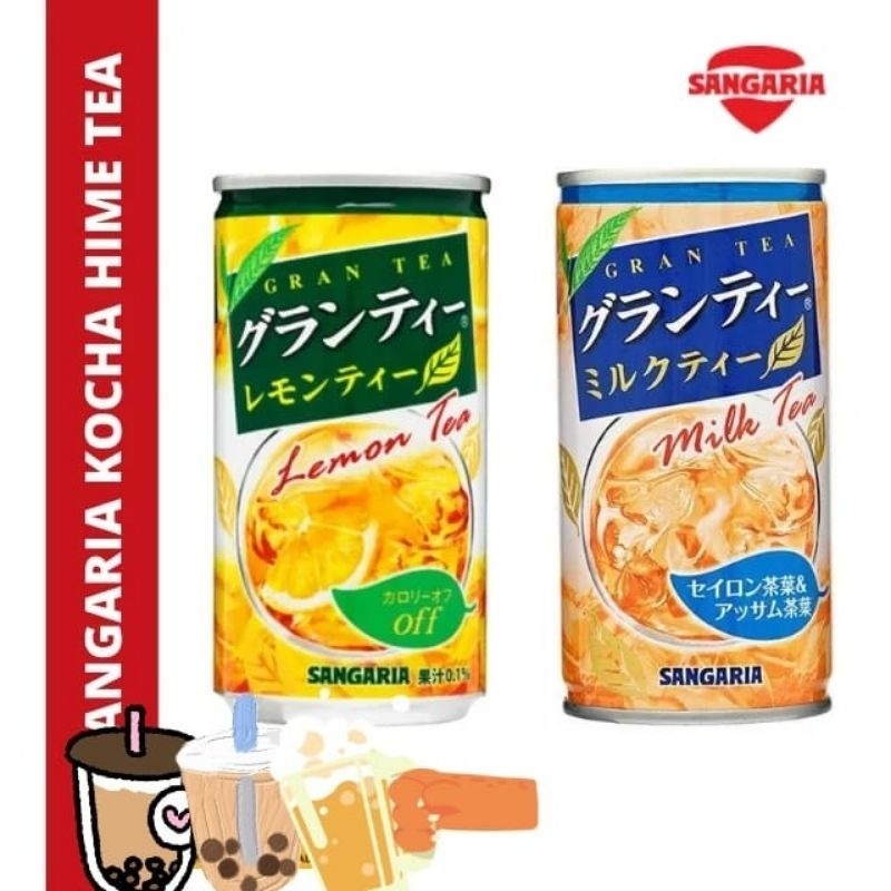 Sangaria gran tea drink milk 185ml/sangaria gran tea drink lemon 185ml/sangaria gran tea drink lemon