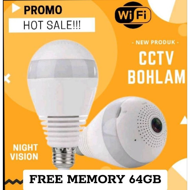 Cctv bohlam v380 kamera lampu ORIGINAL Free Memory 64GB Cctv ip cam