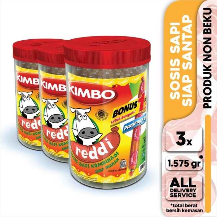 

New KIMBO Reddi Sosis Sapi Toples Triple Pack