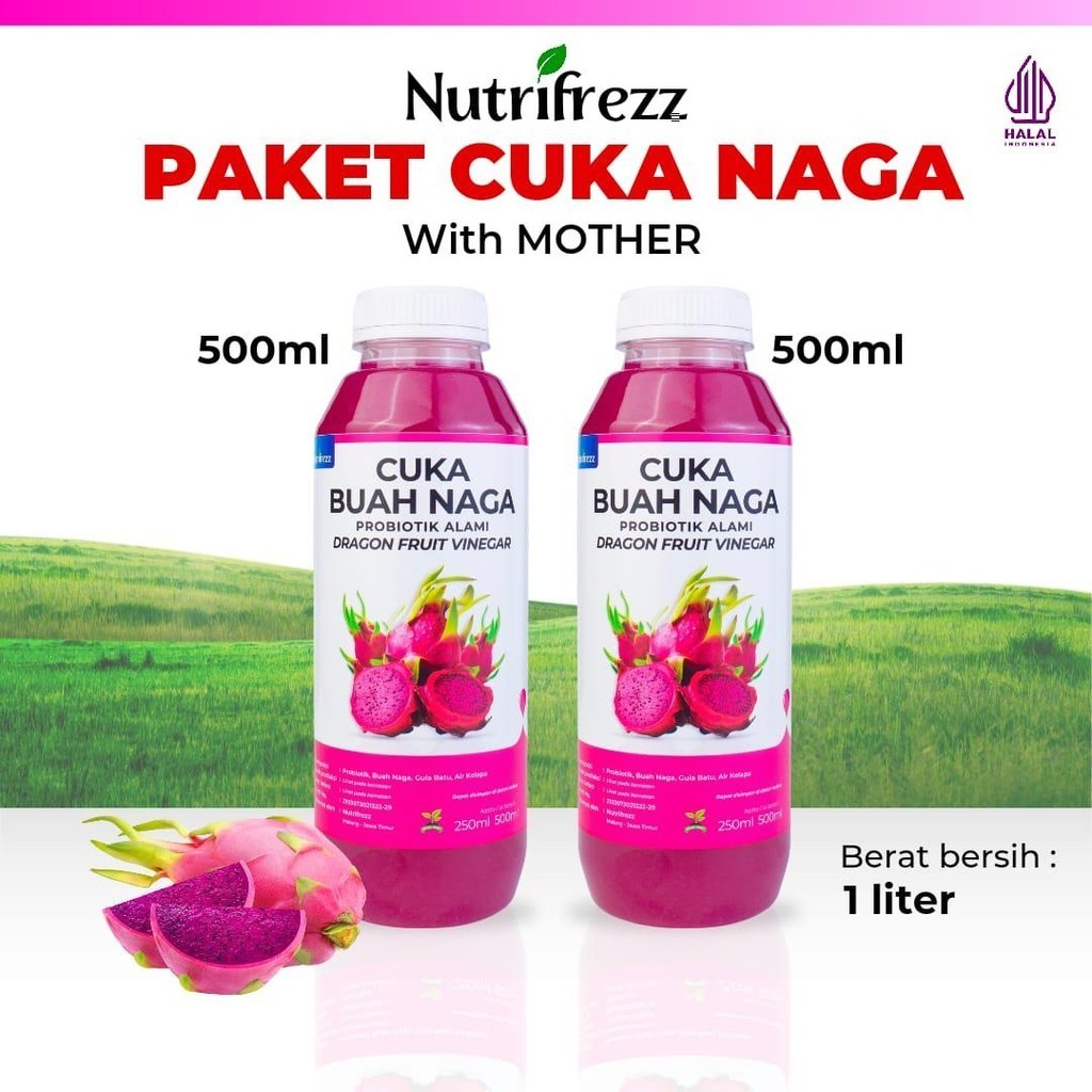 

Nutrifrezz - Paket Hemat Cuka Buah Naga - Buah Naga Probiotik - Detox Diet Sehat - 1000 ML