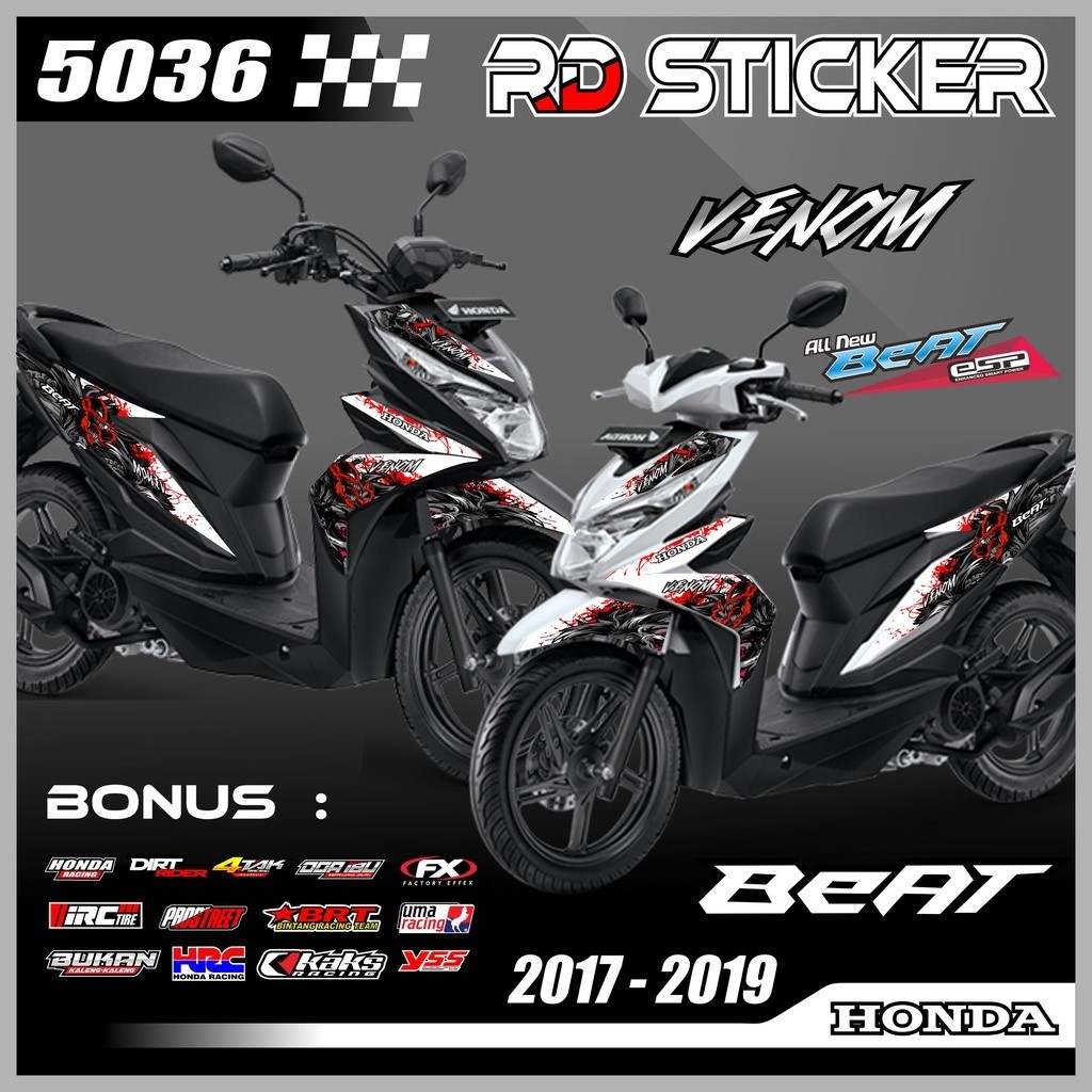 5036 Sticker Striping Motor Beat Street / Beat Fi Esp / Beat Iss / Beat Fi New - Stiker Variasi Beat