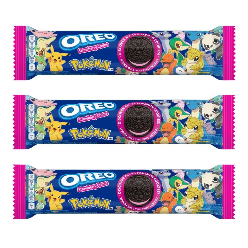 

OREO STRAWBERRY CREAM, 119.6G x 3 - Pokemon Edition