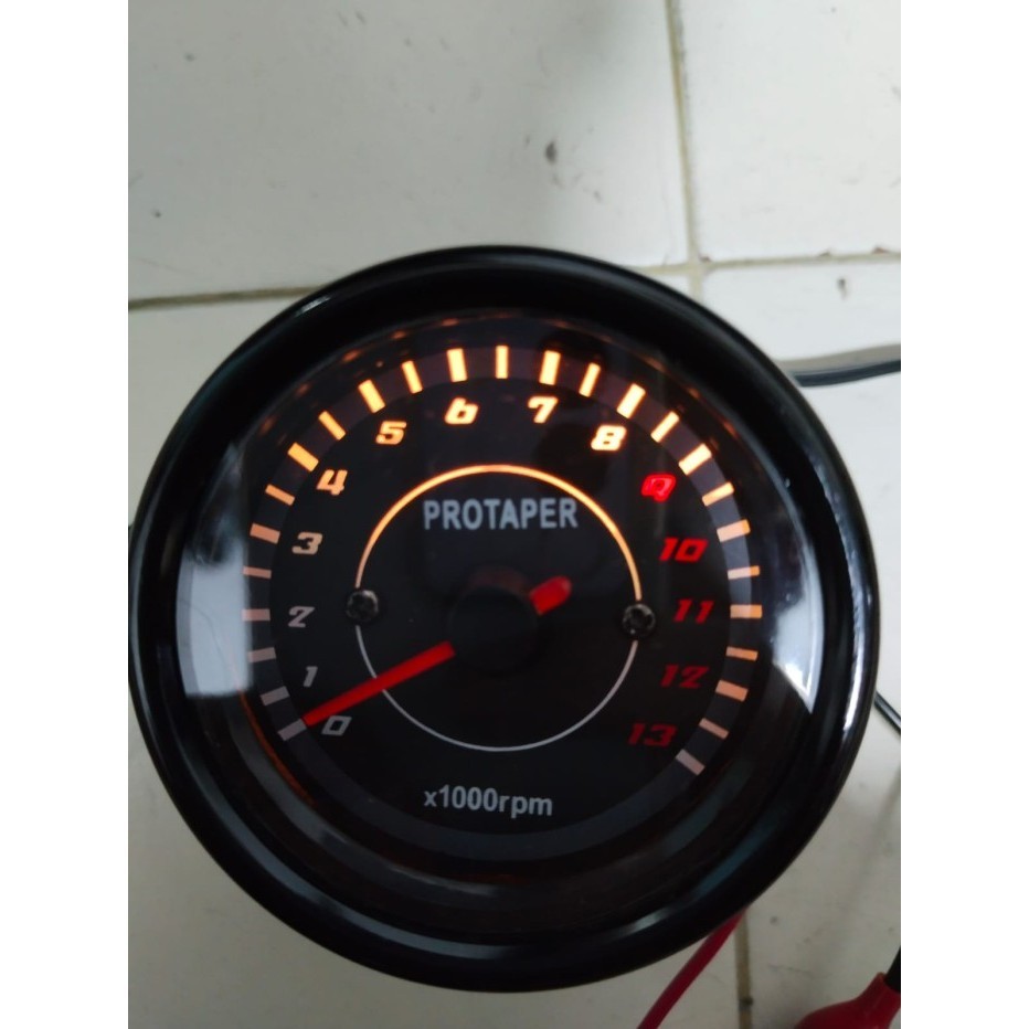 Tachometer RPM LED bulat / Takometer Rpm Led Universal motor - HTM LED KUNING