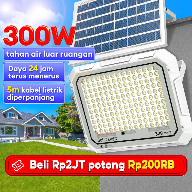 Lampu Tenaga Surya outdoor 1000W  lampu panel surya IP67 tahan air  lampu taman tenaga matahari otom