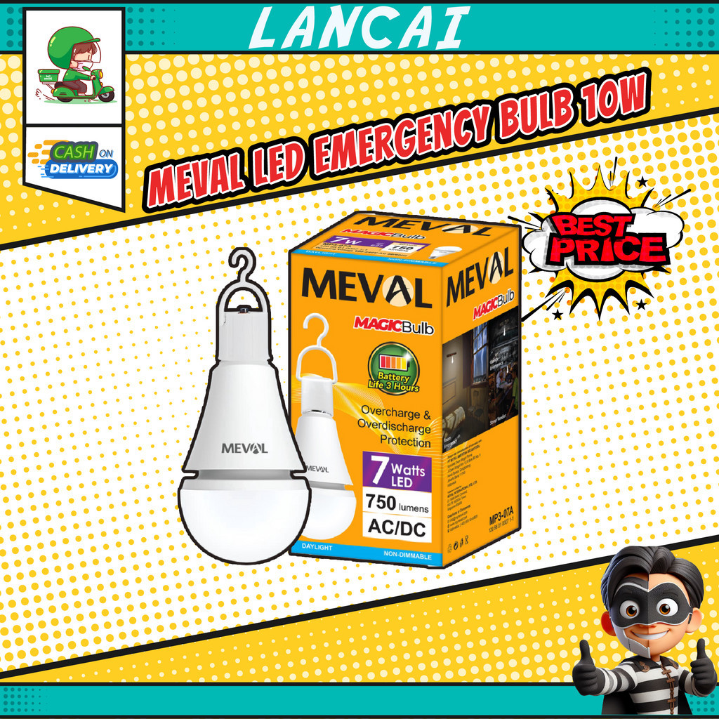 Lampu Emergency Meval Led Magic Bulb / Bohlam Emergency Meval