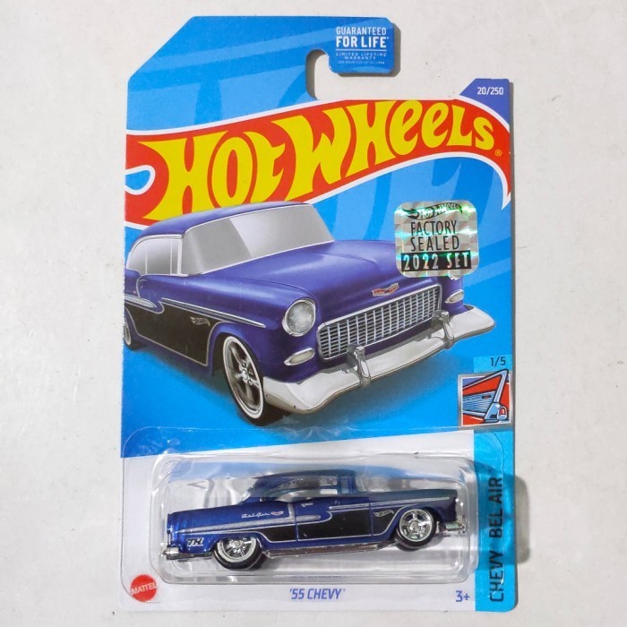 Hotwheels Hot Wheels 55 Chevy Super Treasure Hunt Factory FS 2022 THS -DD24