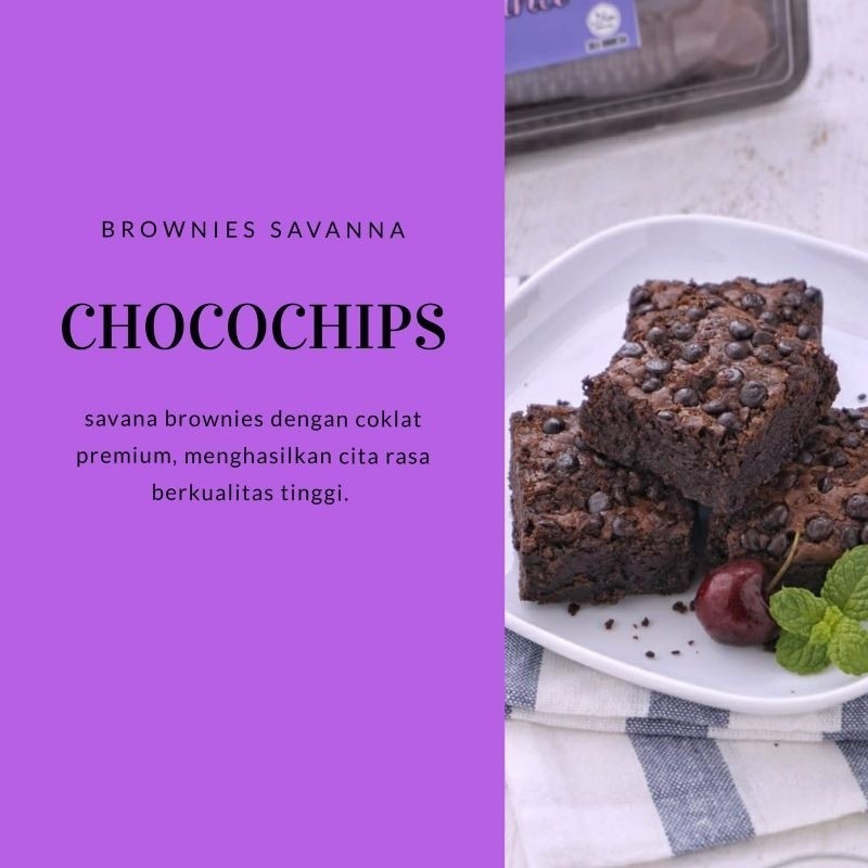 

Fudgy Brownies Coklat Chocochip 20x10 500gr by savanna/ IEd Mubarak
