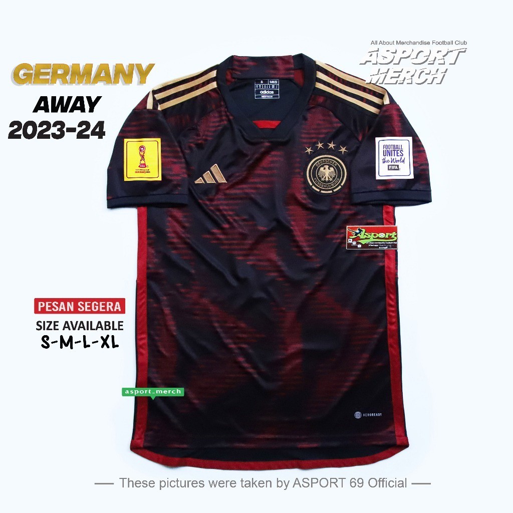 JERSEY  JERMAN AWAY WORLDCUP QATAR 2022 2023 PILDUN U17 2024 JERSEY GERMANY