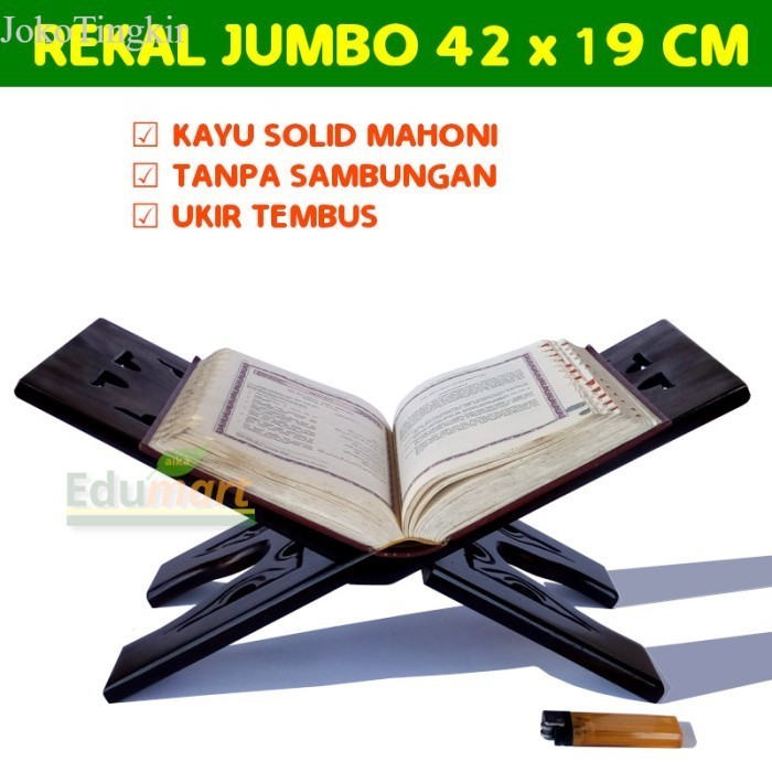 

Rekal Jumbo Kayu Ukir Rehal Rekar Rak Dudukan AlQuran Al Quran AlKitab murah