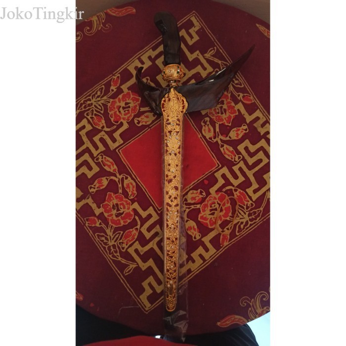 

keris topengan jati gembol, Cendana, sono antik