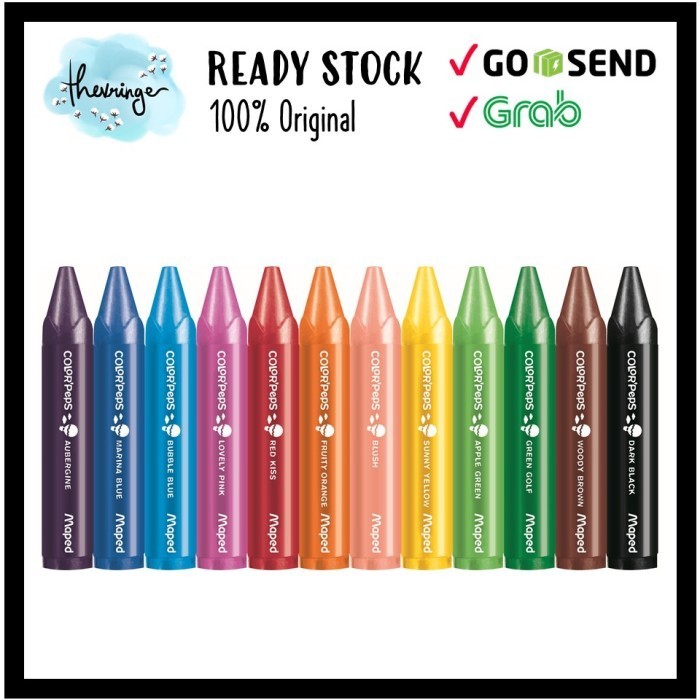 

Maped My First Jumbo Wax Crayon 12 colors untuk batita / 1 tahun keata