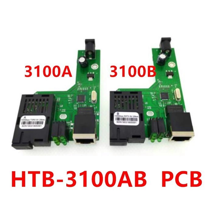 Promo PCB Board HTB-3100 A+B Side A Side B Fiber Optic Media Converter PCB Board HTB-3100 A B