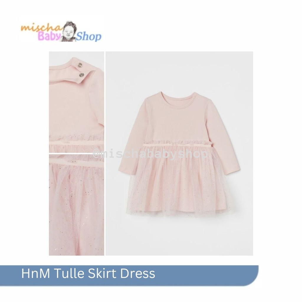 HnM Tulle Skirt Dress Light Pink | Pakaian Anak Bayi Perempuan