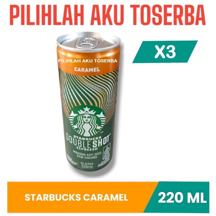 

Kopi STARBUCKS Doubleshot CARAMEL Kaleng Can 220 ml - ( HARGA 3 KALENG )