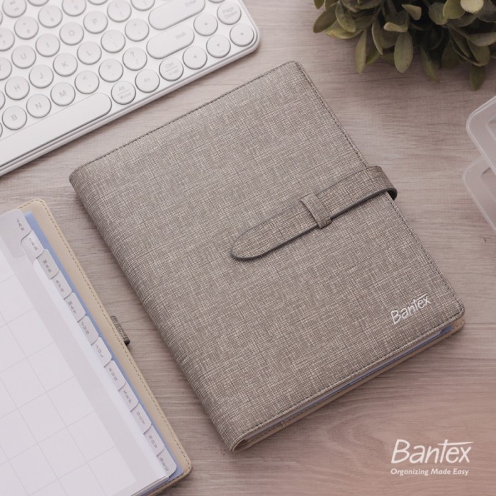 

ANDMA Buku Agenda Planner Cover Kulit Beige Leather Diary Bantex 7492