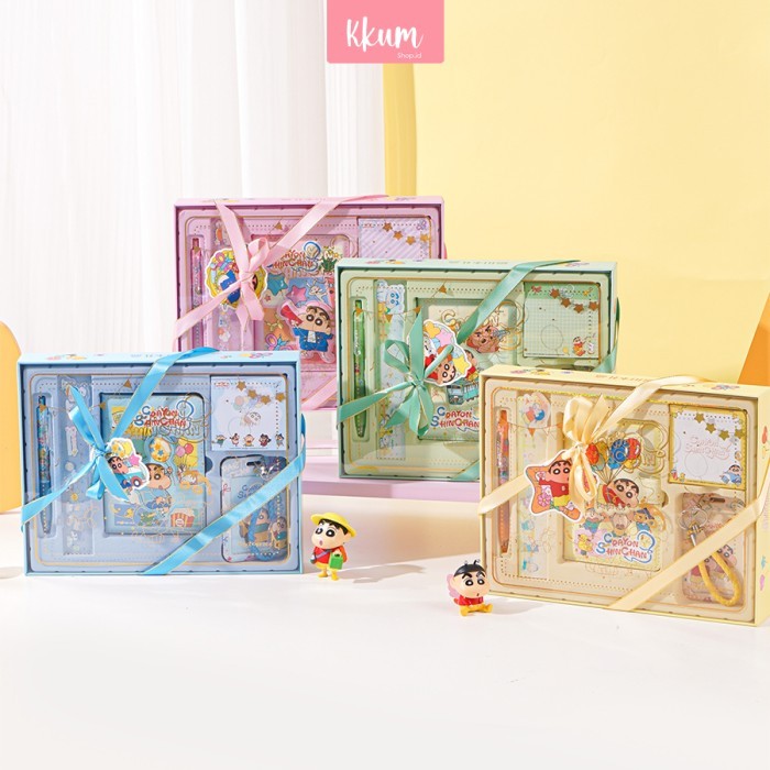 

5 in 1 Gift Box Notebook Crayon Shinchan Birthday Hampers
