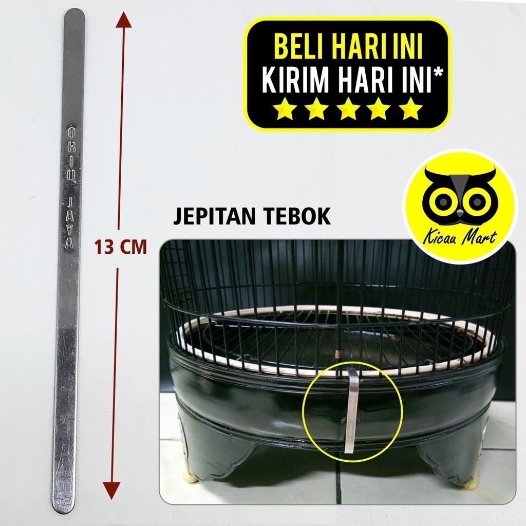 KICAU MART  JEPITAN TEBOK KLEM BESI STAINLESS ORIQ JAYA PENJEPIT SANGKAR KANDANG BURUNG LOVEBIRD MUR