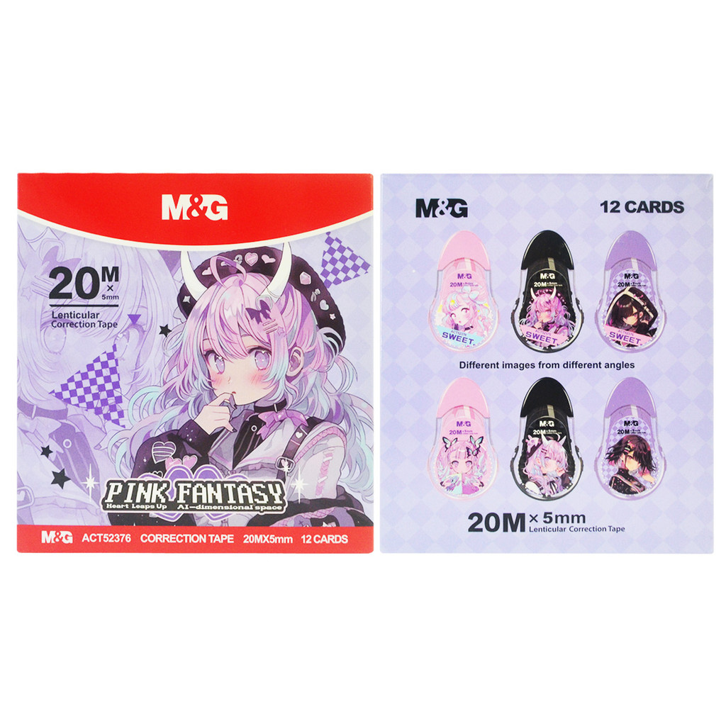 

Correction Tape 20 Meter Besar Correction M&G ACT-52376 Anime Fantasy Pink