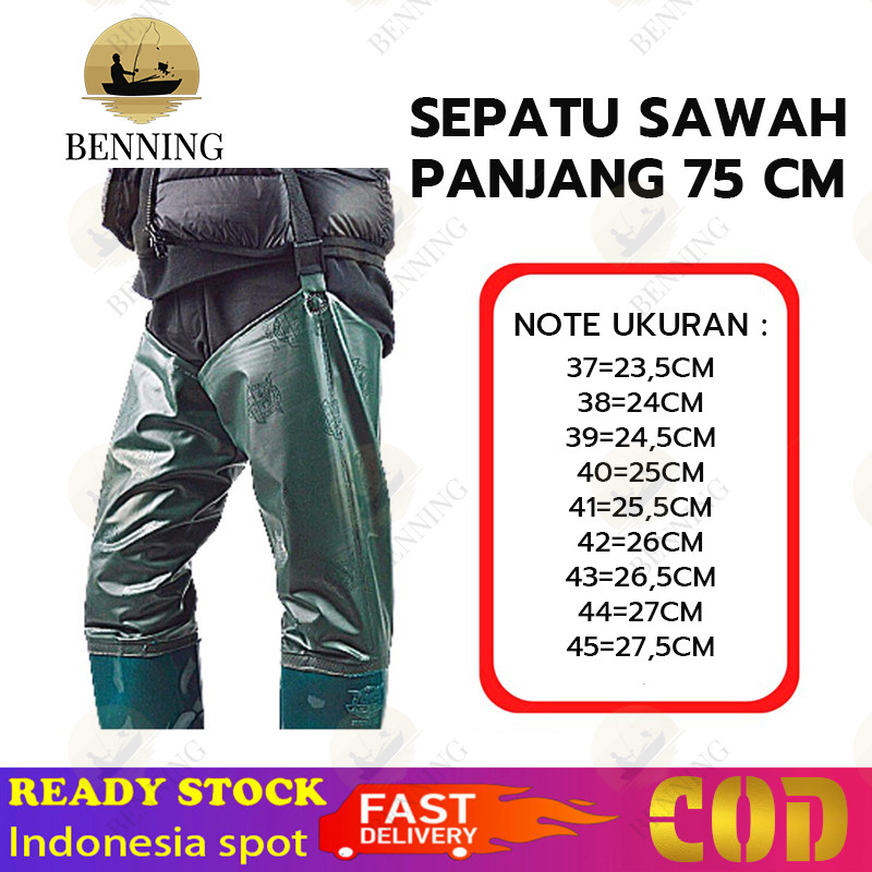 Boot Boots But Pria Wanita Dewasa Karet Sawah Petani Taman Nelayan Ladang Rawa Mancing Lumpur Pasar 