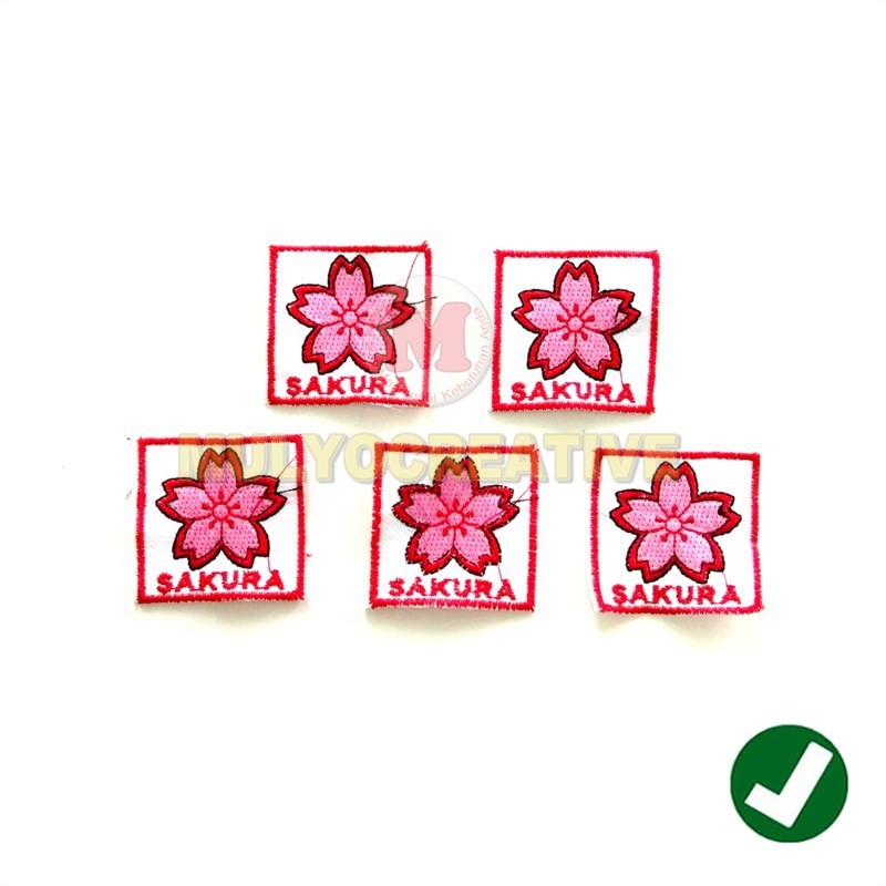 Bordir Bordir Tanda Regu Pramuka - Tanda Regu Bunga Sakura Murah