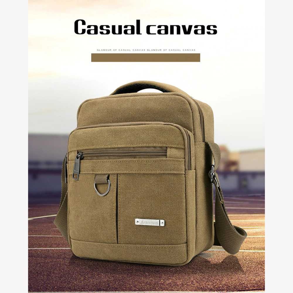 JINGPIN Tas Selempang Pria Canvas Men Shoulder Bag - 1986