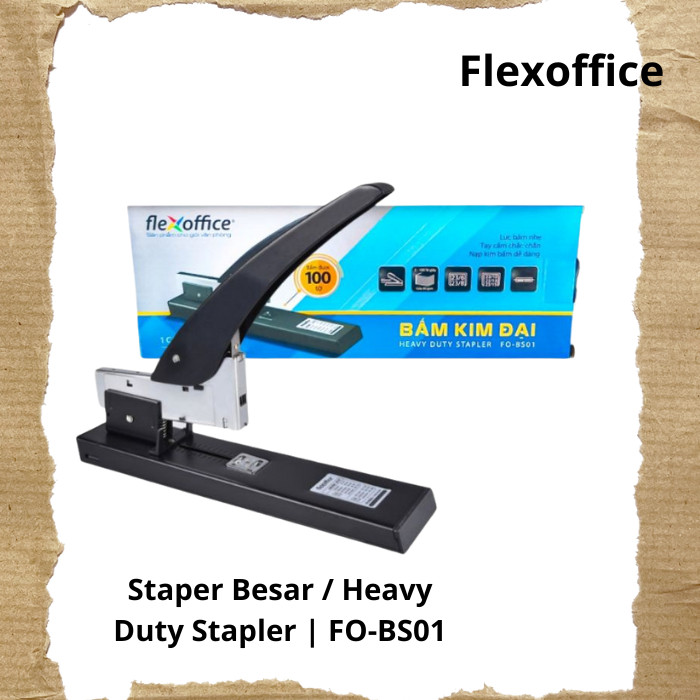 

Stapler Besar Flexoffice Heavy Duty Stapler - FO-BS01