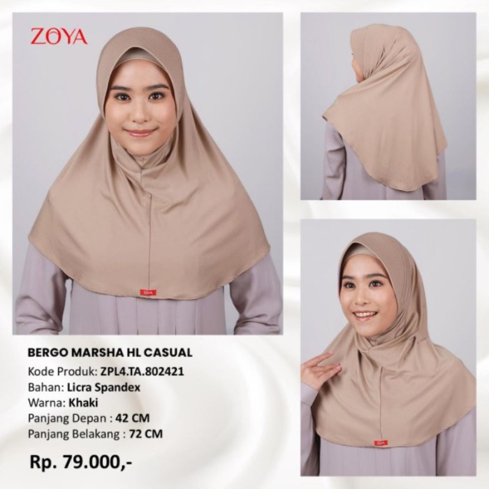 Bergo marsha HL zoya Ori - Hitam